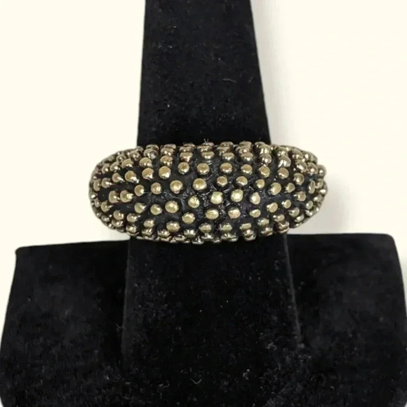 (2/$20) Gold Tone Spotted Statement Ring - Picture 3 of 6